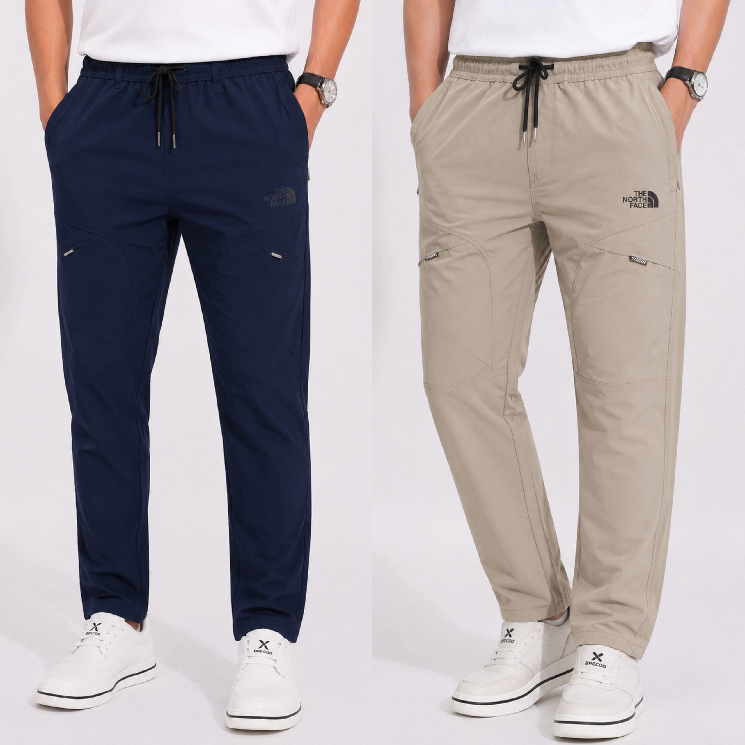 MixCollage-23-Sep-2026-12-57-PM-5094 Combo×2The North Face Trousers (Nevy+Beige) - Image 1
