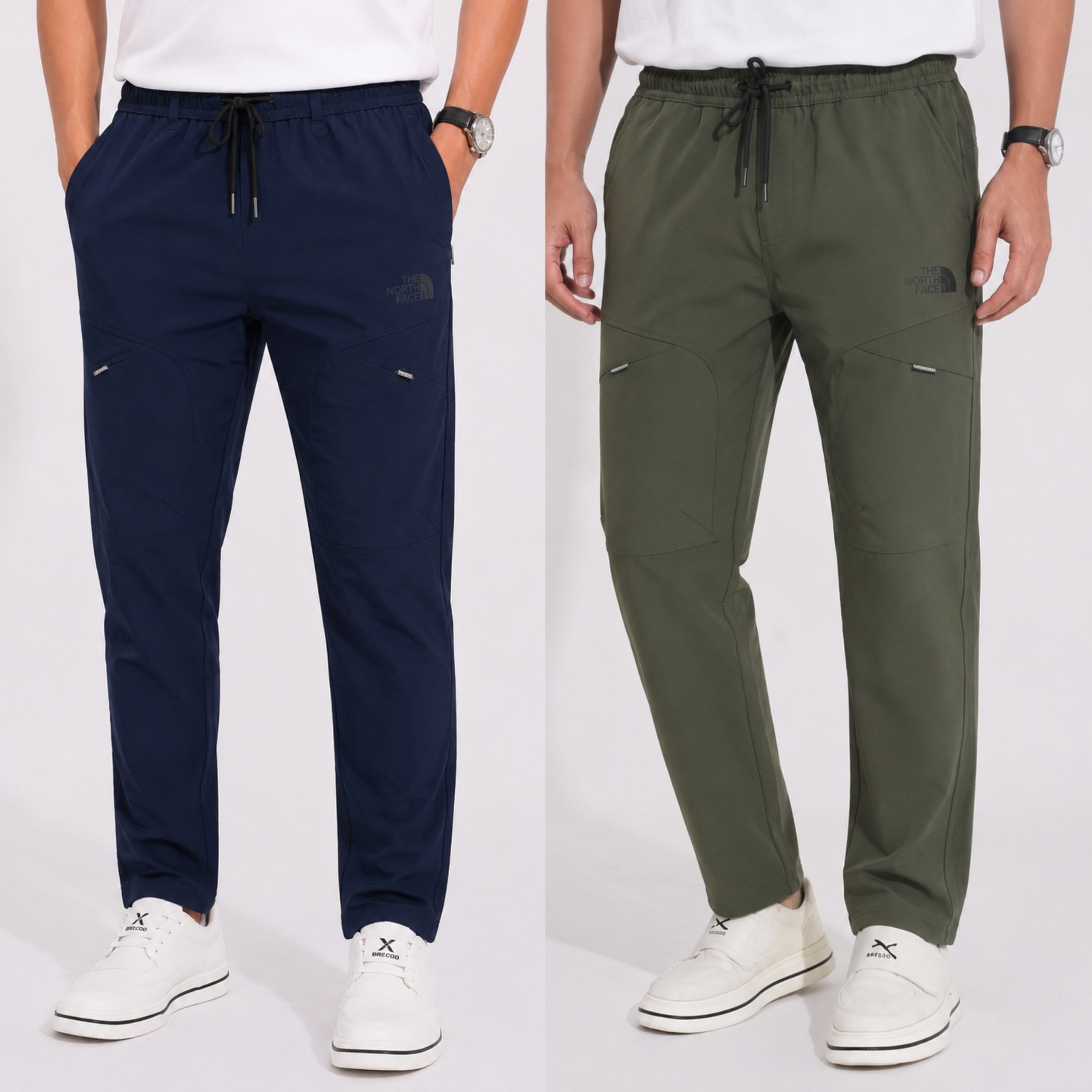MixCollage-23-Sep-2026-12-58-PM-3659 Combo×2The North Face Trousers (Nevy+Olive) - Image 1
