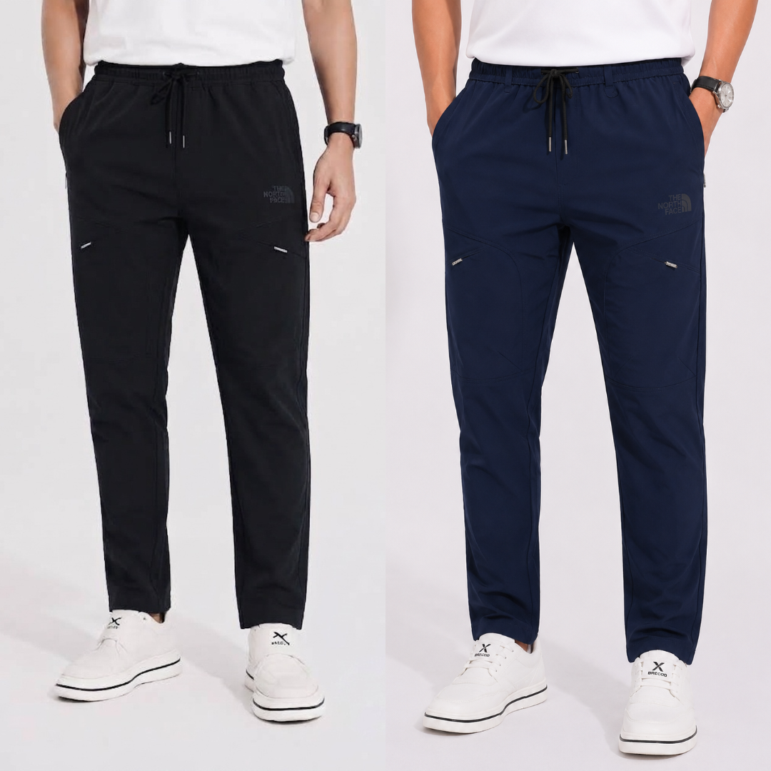 photo-collage.png Combo×2The North Face Trousers (Black+Nevy) - Image 1
