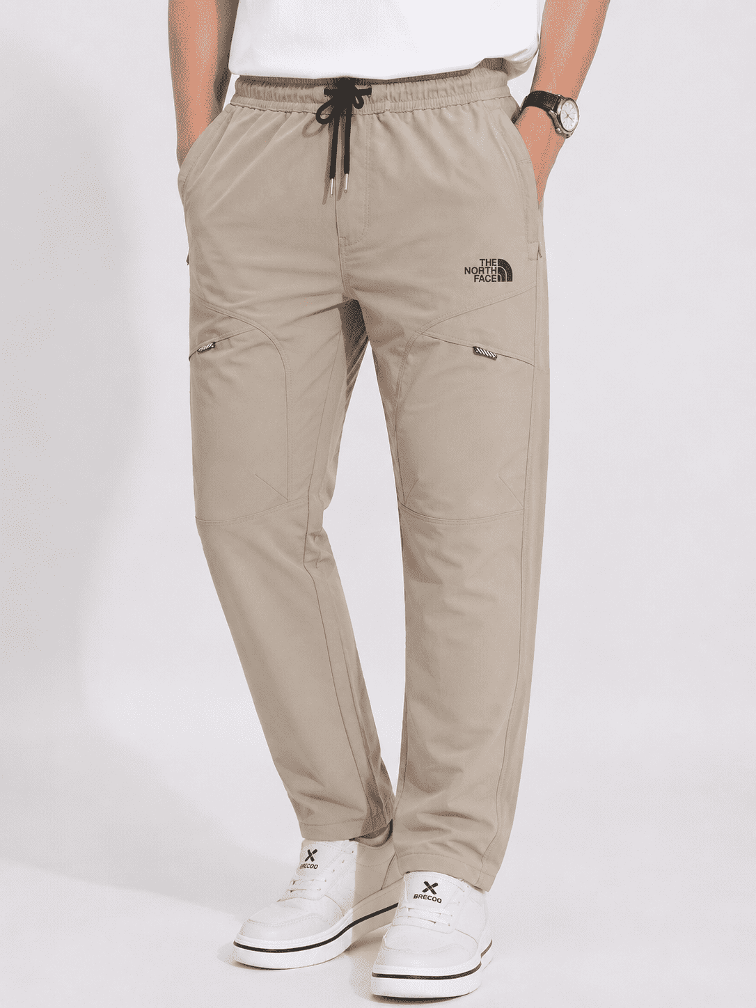 The North Face Trousers (Beige) - Image 1