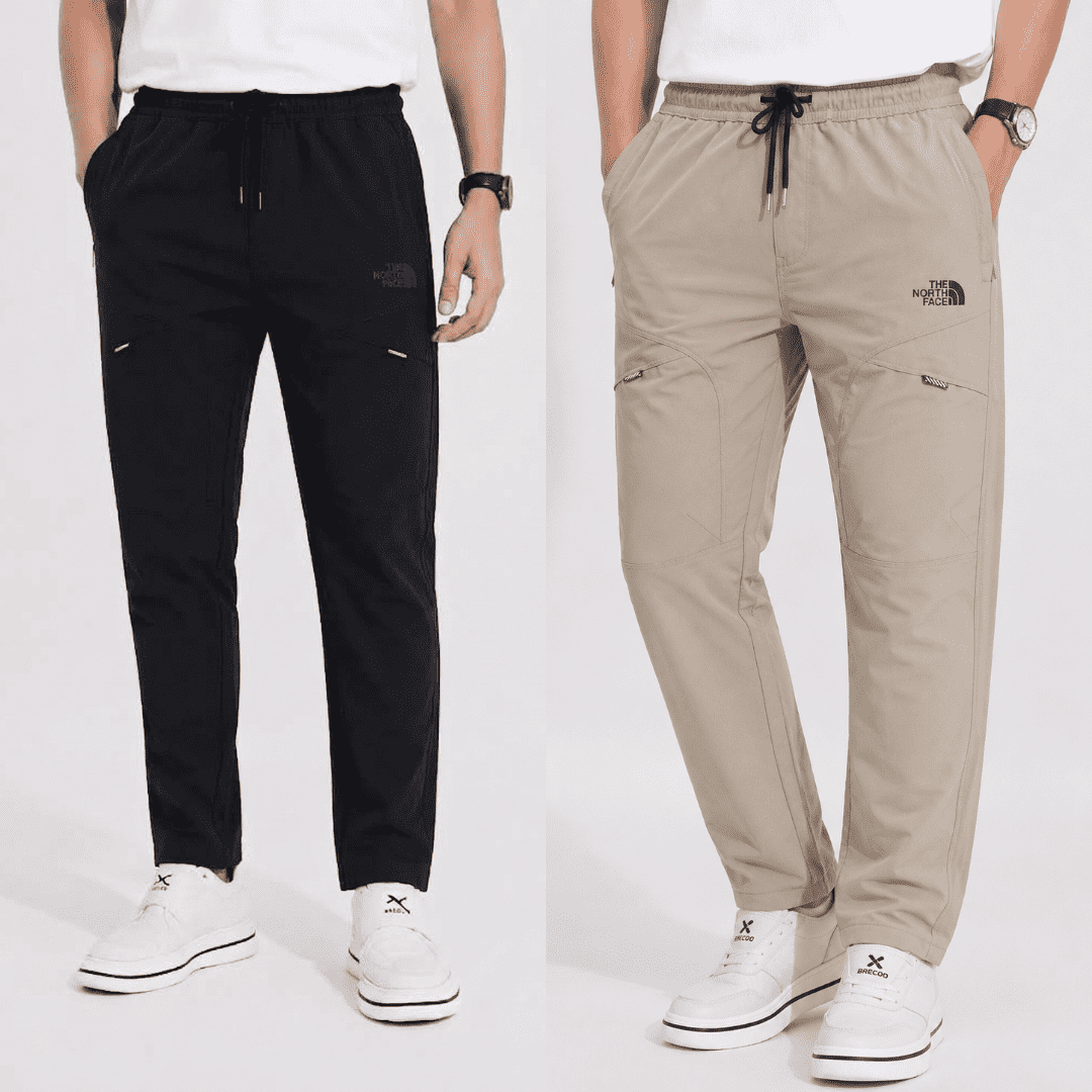 Combo×2The North Face Trousers (Black+Beige) - Image 1